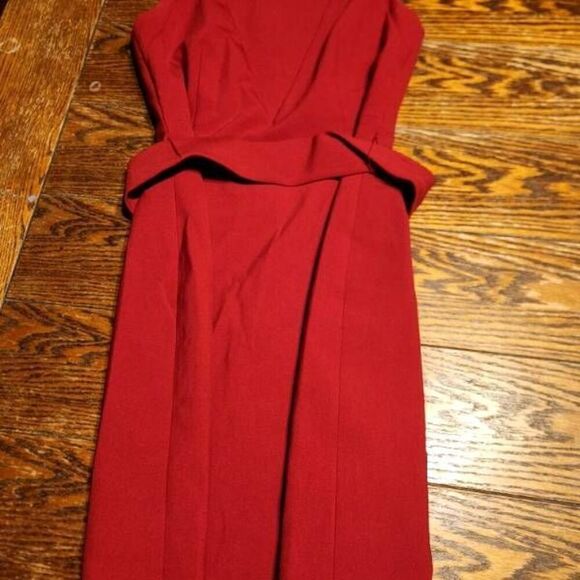 Hugo Boss Dirasana Sheath Dress In Red sz 4 - Picture 2 of 6